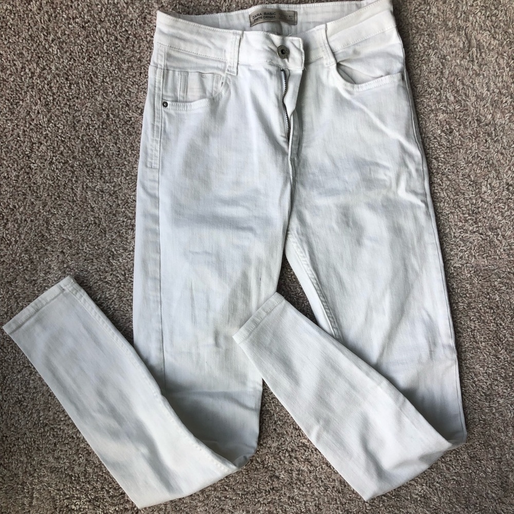 Zara white skinny jeans